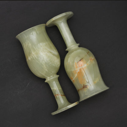 Pure Onyx Marble Champagne Glass – Set of 2